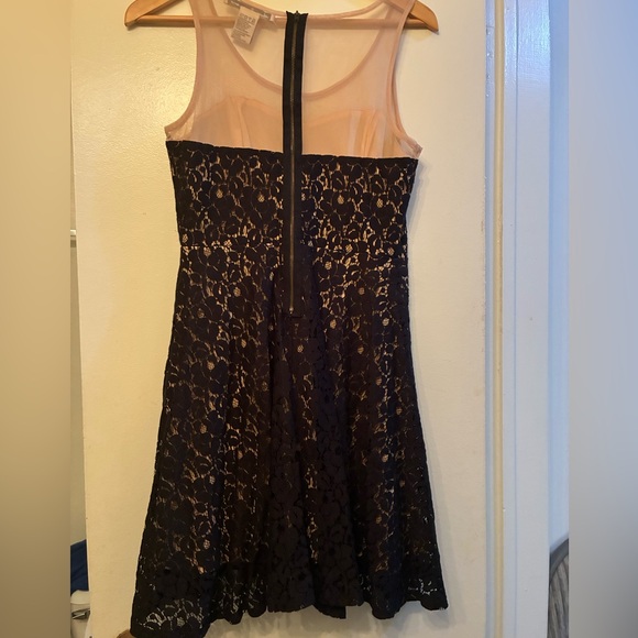 American rag cie lace illusion mini dress whimsigoth goth medium black lace M - Picture 2 of 3
